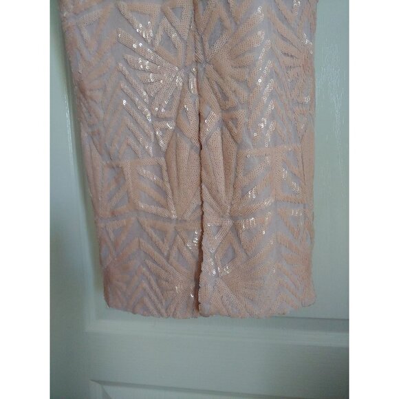 Dress The Population Glamorous Claire Sequin Strapless Feminine Shimmer S Midi - Picture 10 of 16